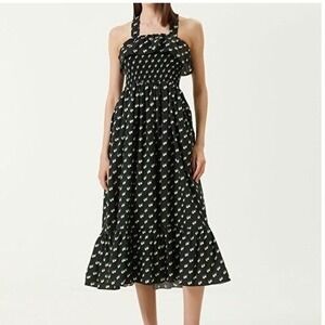 La DoubleJ Sunkissed Dress Lemon Print Sundress Italy Medium Luxury Resortwear